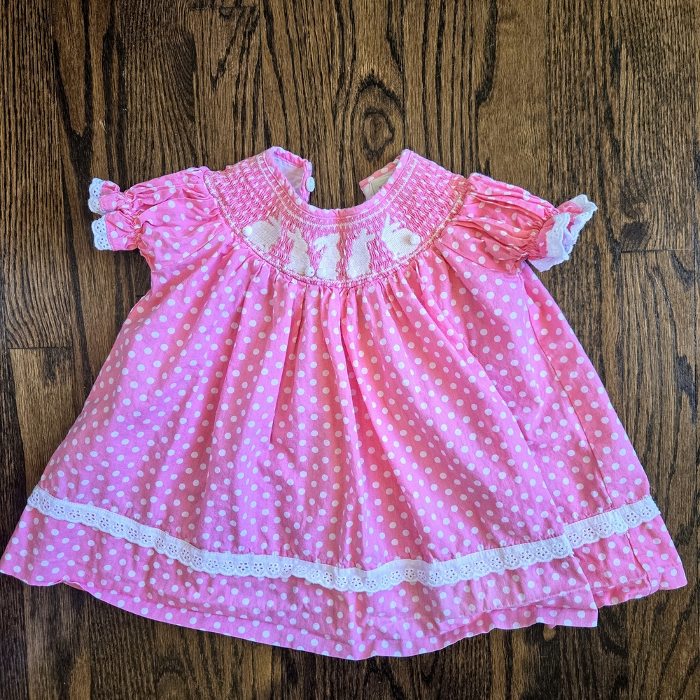 Lil Cactus Pink Polka Dot Baby Dress